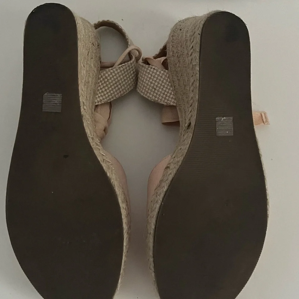 Linen Espadrille Wedge sandals - Picture 4 of 5